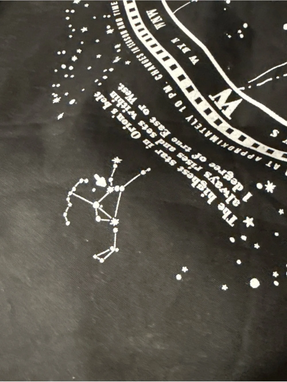 Constellation Star Map Scarf Colter Co Black & White
